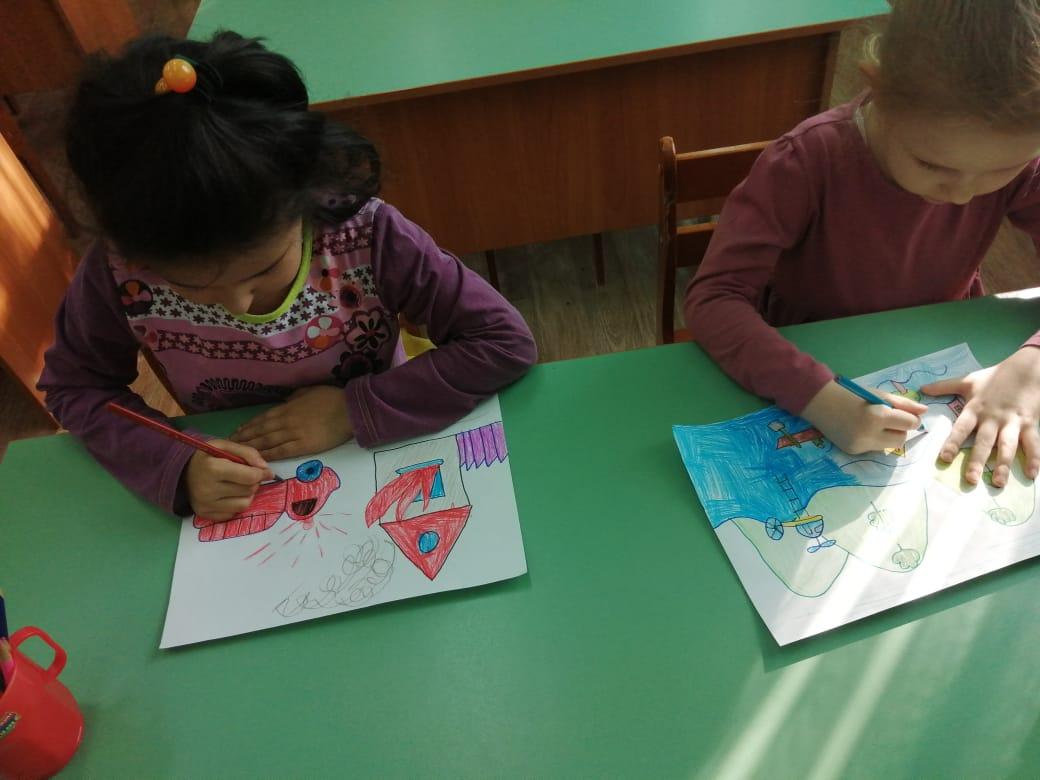 "Азаматтық  қорғаныс" тақырыбында балалар арасында сурет байқауы. "Құлыншақ" мектепке дейінгі дайындық  тобы. Тәрбиеші: Мусаханова А.Б.