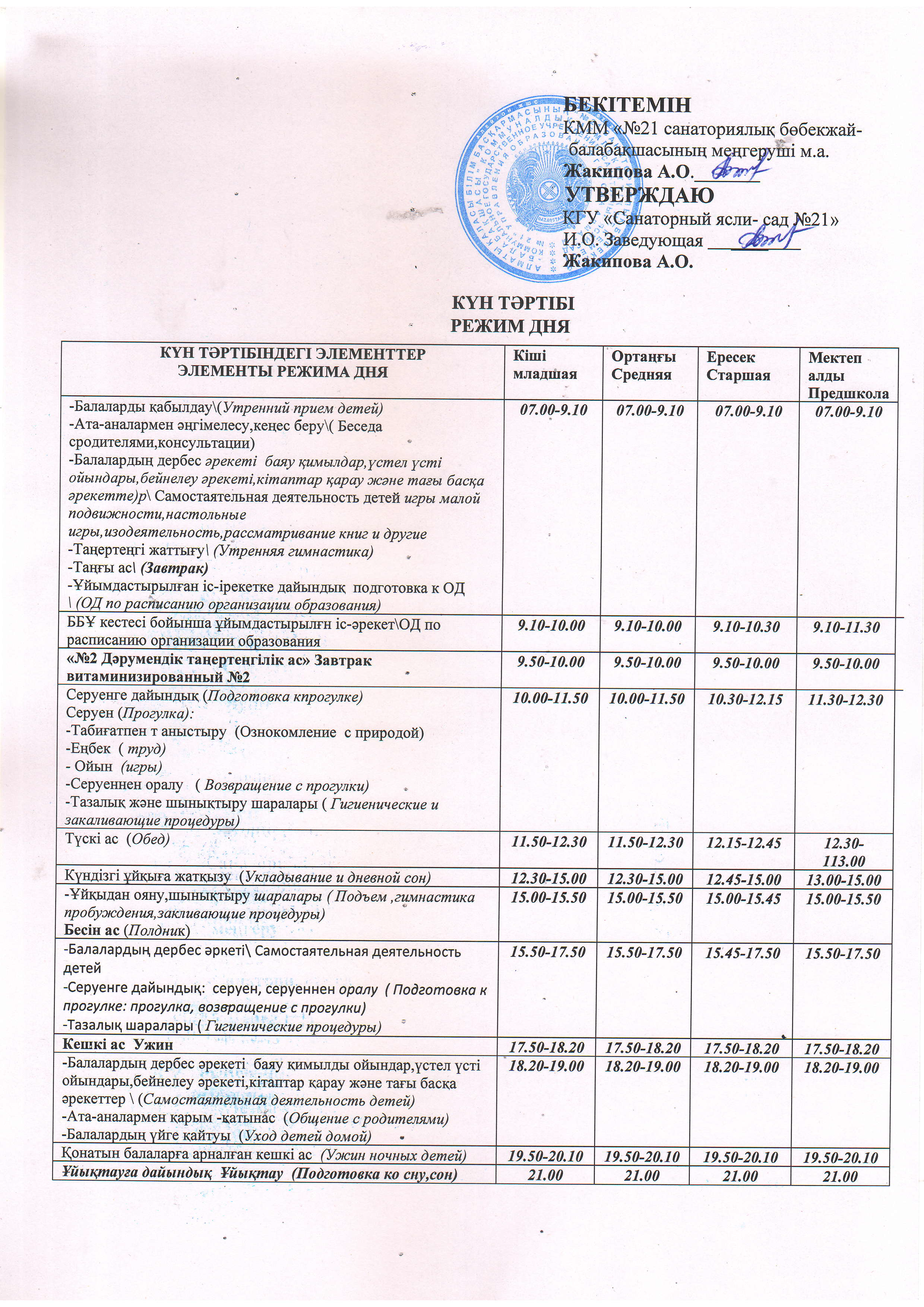 Күн тәртібі